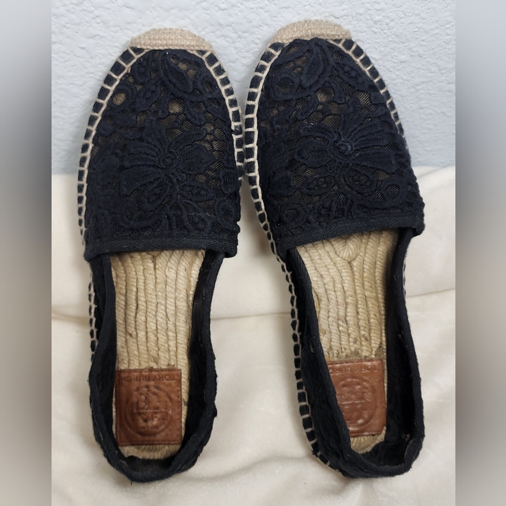 Tory Burch Abbe Espadrille Flats Size 8